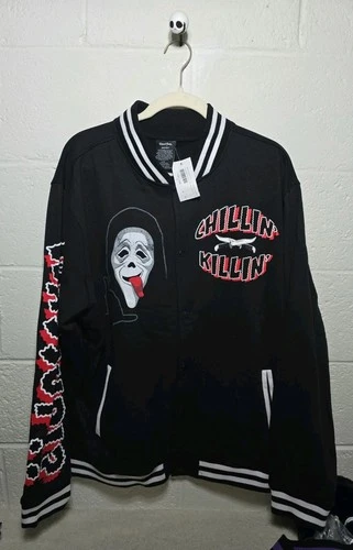 Scream Ghostface Wassup Varsity Jacket Chillin' Killin' SZ Large (Hang) $69.99  image 4