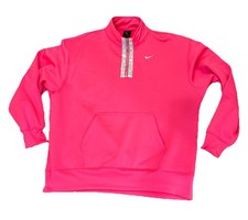 Nike Jacket Womens Medium Pink 1/2 Zip Therma Dri Fit Lightweight Pullover