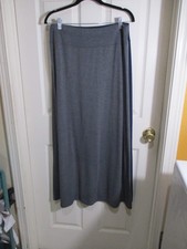 Great Northwest Gray Soft Knit Long Maxi Skirt Foldover Waist Medium