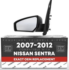 Driver Side Mirror for Nissan Sentra - Powered, Non-Foldable, Flat Glass - Dr...