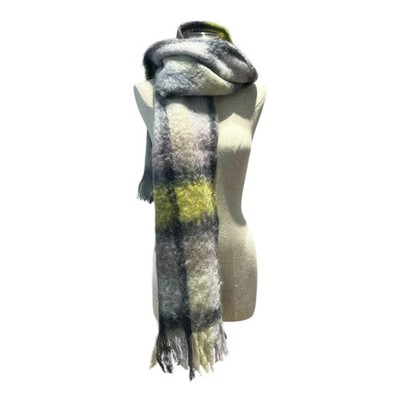 [] MANTAS EZCARAY Check Mohair Muffler Multicolor [061225] (Mantas EZCARAY)