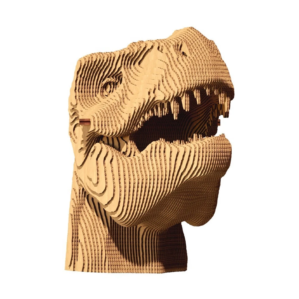 PUZZLE 3D CARTONIC - T REX - CARTONE PRETAGLIATO DA ASSEMBLARE DESIGN 72 PZ - Immagine 3 di 4