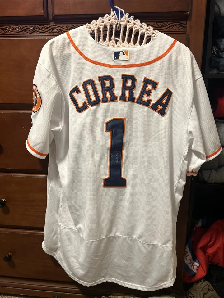 Astros Correa Signed Jersey SZ 44 - Image 2 of 4