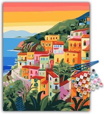 Paint by Numbers Kit for Adults Beginner, Seaside 16x20 Inch, LBOP1P01