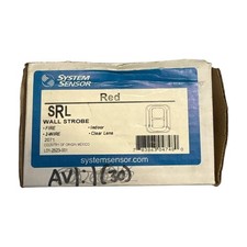 System Sensor SRL Red 2-Wire Indoor Wall Strobe Fire Alarm Clear Lens
