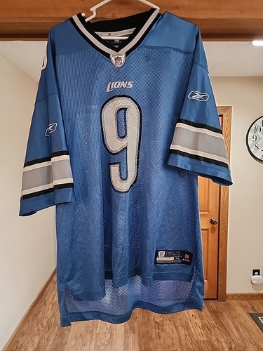 NFL Team Apparel Reebok Detroit Lions Matthew Stafford 9 Jersey Mens Size XL Use