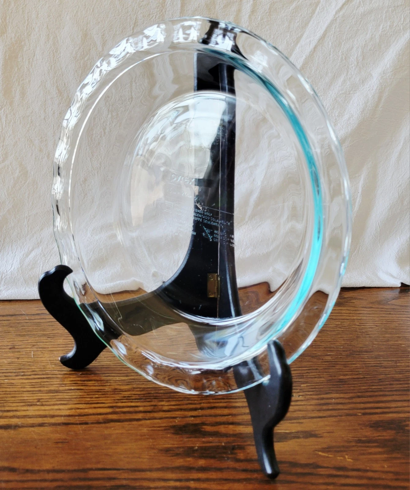 VTG 1990s Pyrex "Easy Grab" Clear Glass Pie Plate (Model #209)