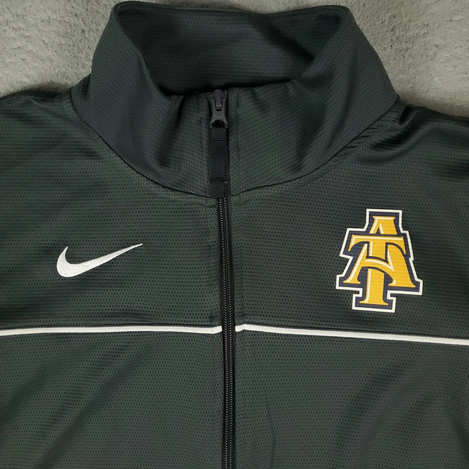 Nike Jacket Mens Large Gray Lightweight Full Zip Up Track Sweater * - Image 2 of 4