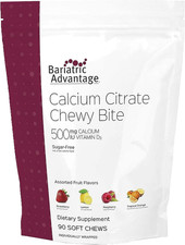 Calcium Citrate Chewy Bites 500 Mg - Highly Absorbable  Digestible - Vitamin D3