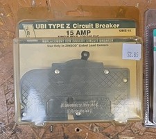 Zinsco UBI TYPE Z Circuit Breaker 15 AMP UBIZ-15 Single Pole 120/240 VAC