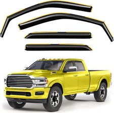 in-Channel Window Rain Guards Fit for 2019-2026 Dodge RAM 2500 3500 Crew Cab