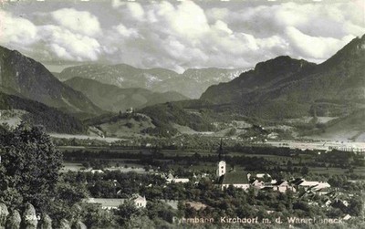 Kirchdorf Krems Oberoesterreich AT Panorama Blick gegen das Warscheneck Totes Ge