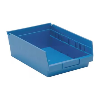 Quantum Storage Systems Qsb107bl Shelf Storage Bin, Polypropylene, Blue, 4 In