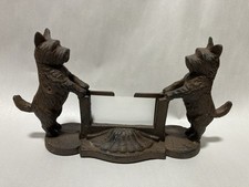 Cast Iron Dog Business Card Holder Vintage Terrier Yorkie Maltese Westie 5lbs