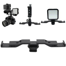 Aluminum Alloy Cold Shoe Extension Mount Bar Bracket for Camera/Fill Light