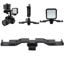Aluminum Alloy Cold Shoe Extension Mount Bar Bracket for Camera/Fill Light