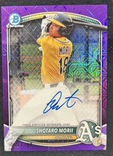 2025 Bowman Chrome Shotaro Morii Purple Mega Box Auto /199 A's BMA-5M