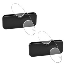 2X MINI Clip Nose Reading Glasses 1.5/ 2.0 Portable Presbyopic With Case Reader