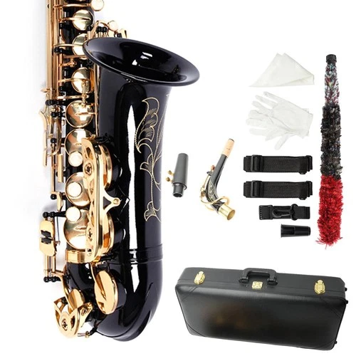 Ktaxon Professional Alto Black Saxophone Sax With Strap Shell Button