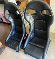 Porsche Genuine 996 Gt2 Gt3 Bucket Seats Black Leather Recaro Set With Rails