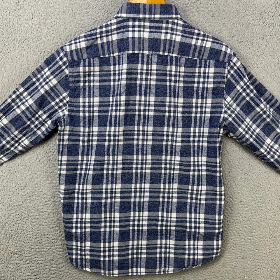 UNTUCKit Shirt Flannel Mens Large Blue Plaid Slim Button Up Casual Long Sleeve - Image 3 of 4