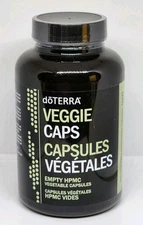 doTERRA Veggie Caps Empty HPMC 160 Vegetable Capsules New Sealed Exp. 07/15/2026
