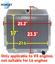 3rows Aluminum Radiator Fits 1949-1954 Chevy Styleline Deluxe Fleetline Bel Air