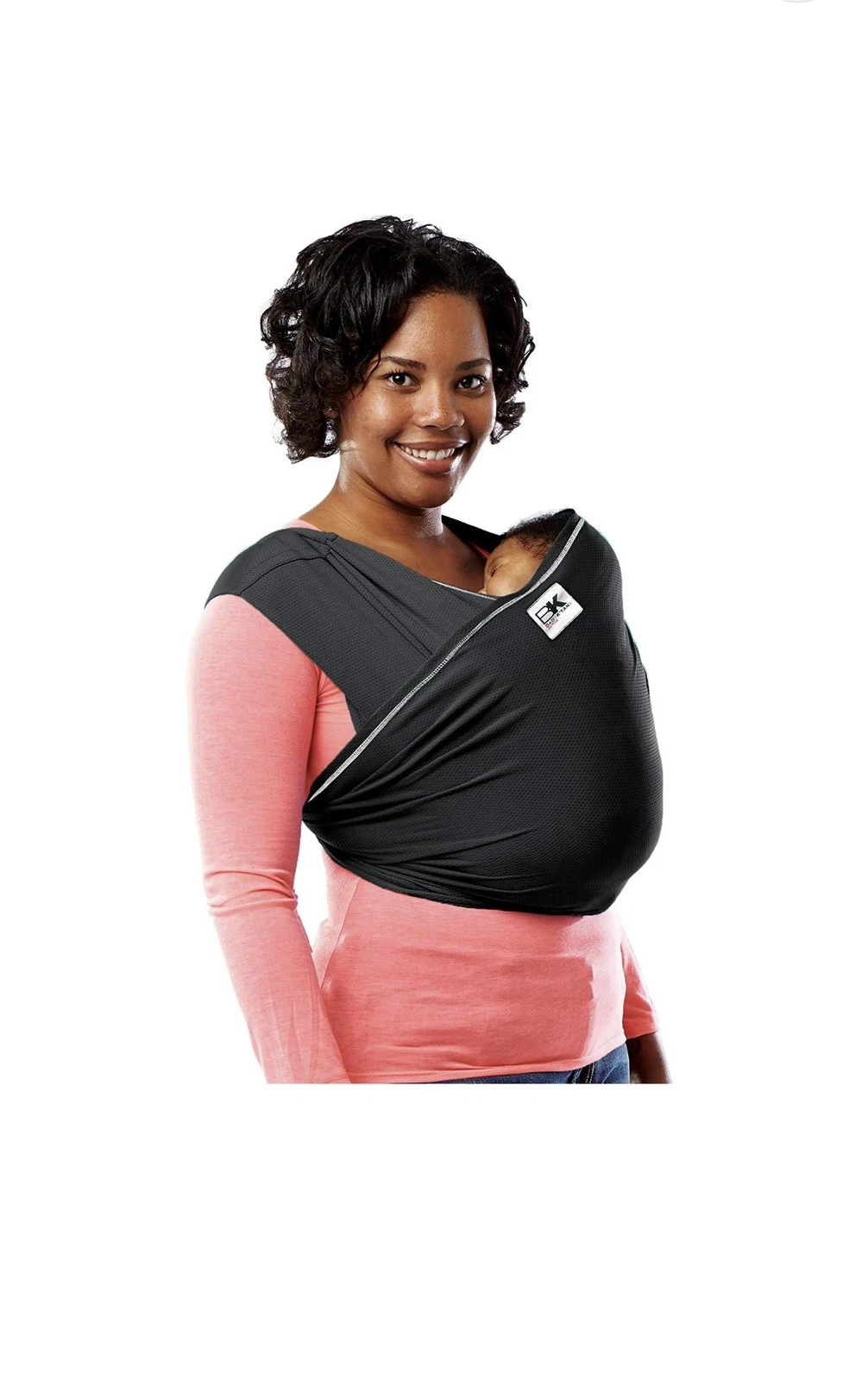 Baby K’tan Active Baby Carrier Black, Size Small (Women 6-8)