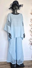 Damen Leinen 2-Teiler Hose + Oberteil Set Som...