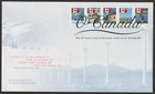 Canada #2135-2139, Flag over Turbines on Left, First Day Cover, FDC 2005