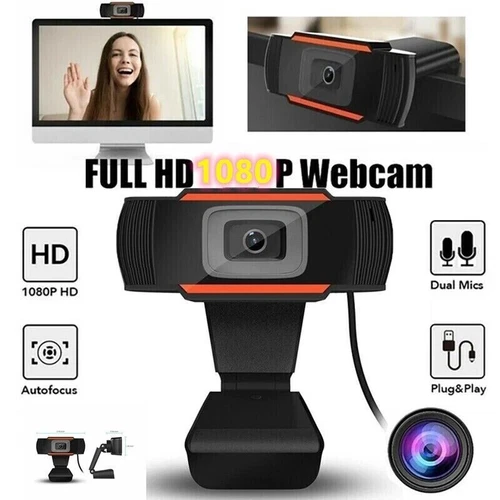 HD Web Camera With Microphone Auto Focus USB Webcam For PC Laptop Desktop 1080P