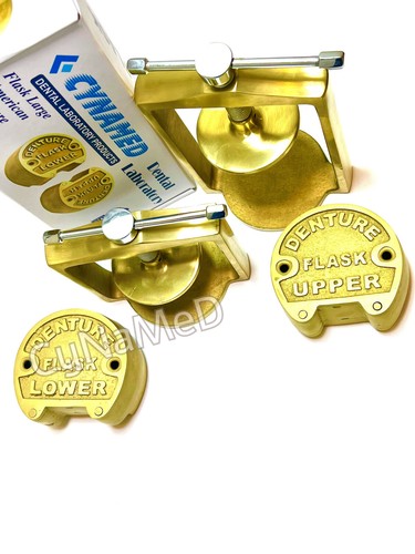 Dental Lab Flask | Bronze Denture Flask Press Compress | Upper Lower !Lab Press - Picture 3 of 26