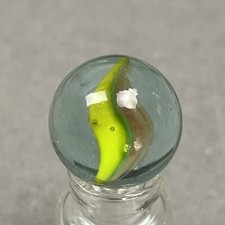 Vintage Yasuda - 0.64  3 Vane Spotted Cats Eye Marble - Orange / Yellow / Green