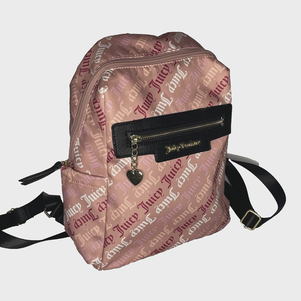Juicy Couture Pink Logo Print Backpack Bag Purse Adjustable  display picture 3