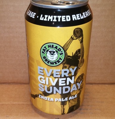 Every Given Sunday IPA yellow 12oz can Fat Head s Brewery, Middleburg Hts. EMPTY