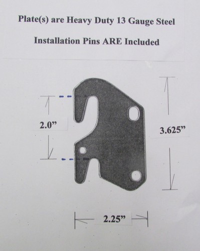 "Draw-Tite" Hooked Bed Plates - Picture 2 of 2