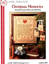 Christmas Memories Cross Stitch Pattern Leaflet 206 by June Grigg Designs