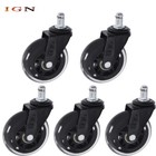 5 Pack 3 Inch Office Chair Caster Swivel Wheels Replacement Heavy Duty Low-Noise