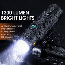 Super Bright Waterproof LED Bike Light USB Rechargeable Bicycle Front Headlight
