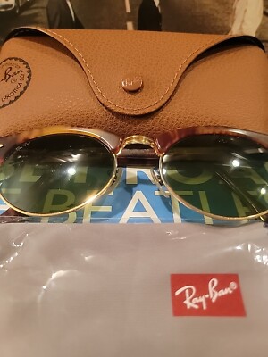 Ray Ban B&L W1265 Oval Clubmaster Tortoise Frame Green Lens  display picture 1