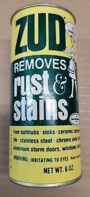 NEW Vintage ZUD container removes rust & stains FULL Never used CLEAN