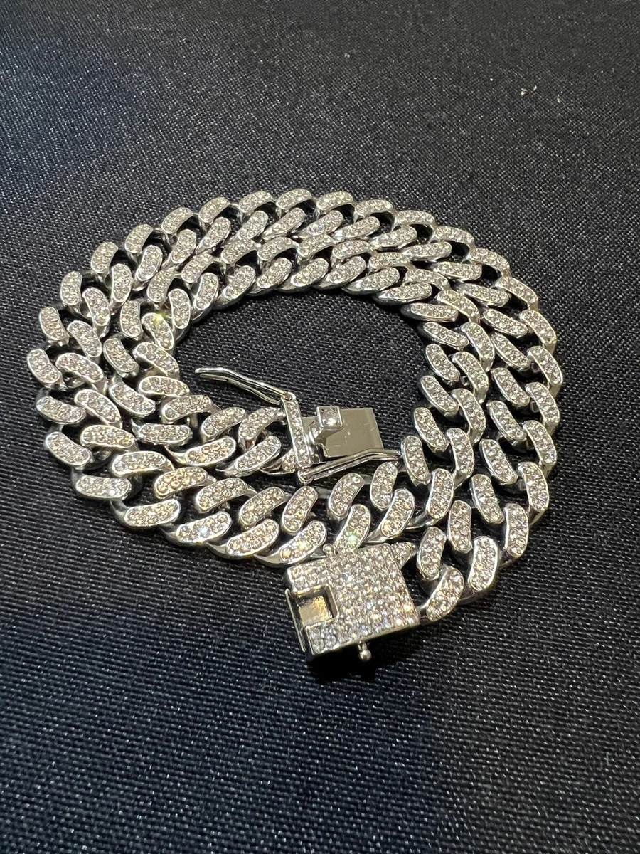 HIGH QUALITY CUBAN LINK FULLY ICED OUT 18inch CHAIN eBay
