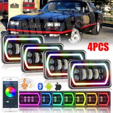 4pcs 4x6 Led Headlights Halo Drl Hi-lo Beam For Chevrolet Monte Carlo 1980-1988 4pcs 4x6 Led Headlights Halo Drl Hi-lo Beam For Chevrolet Monte Carlo 1980-1988