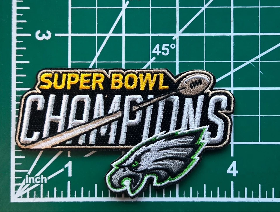 Philadelphia Eagles Super Bowl Champions Iron On Patch Free Tracking!