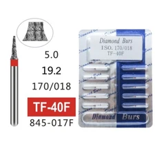 100 PCS Fine Grit Diamond Burs TF-40F for Dental IPR Interproximal Reduction