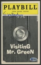ELI WALLACH signed "Visting Mr. Green" Playbill - AUTOGRAPH - BAS (Beckett) cert