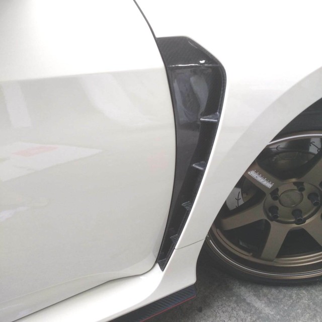 Real Carbon Fiber front fender air vent scoop fit for Honda Civic Type