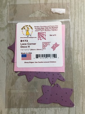 Lace Corners, Steel Cutting Dies  - NEW, B173 by Cherry Lynn Designs