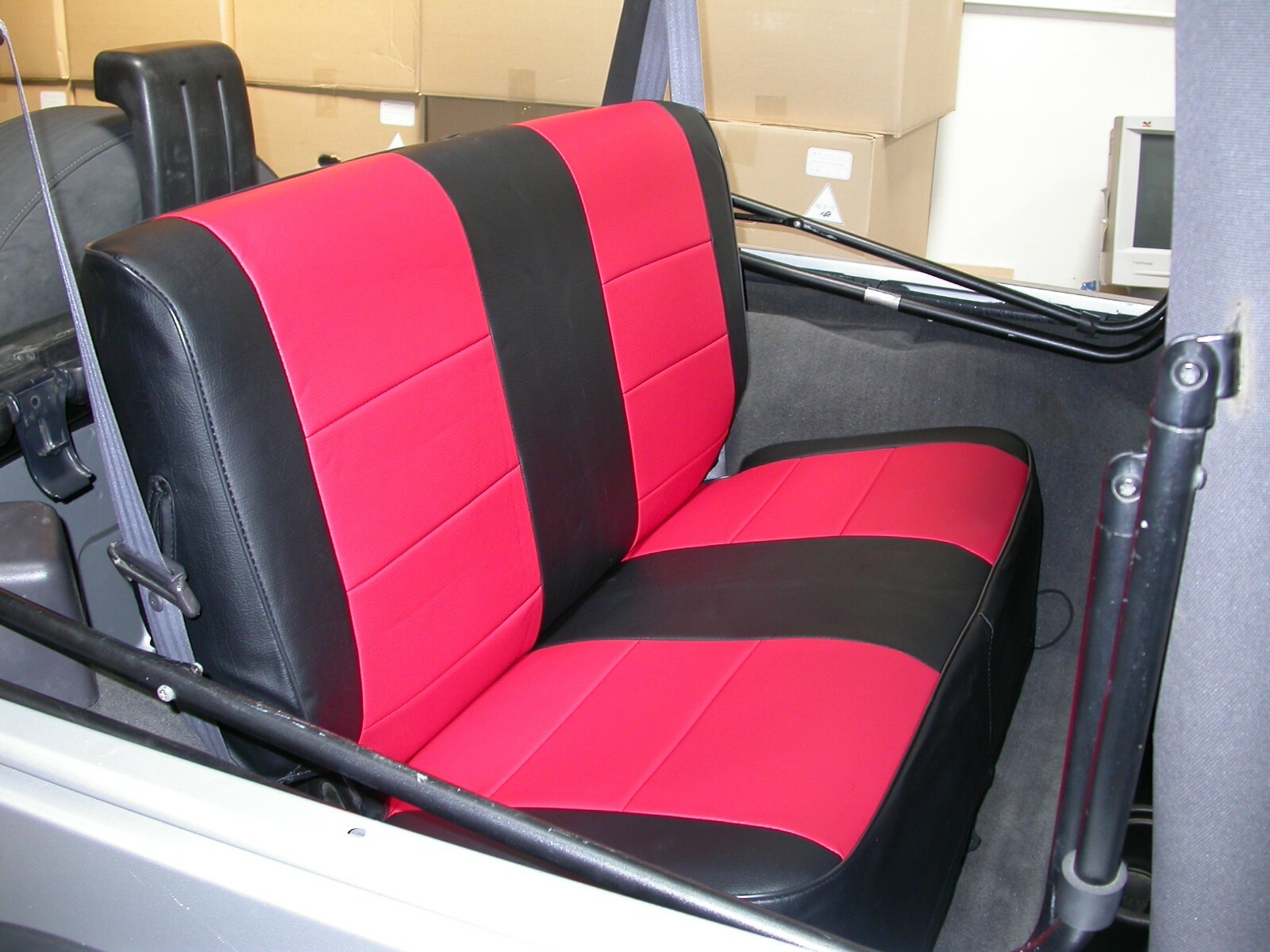 FOR 199702 JEEP WRANGLER TJ SAHARA S.LEATHER CUSTOM FIT SEAT COVERS