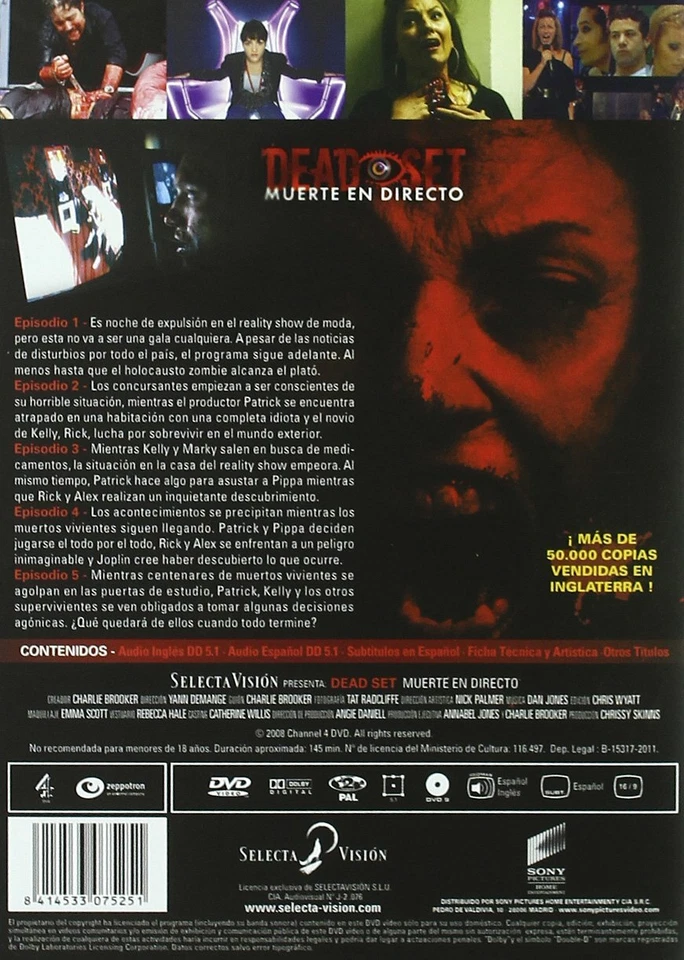 DEAD SET *2008 / Big Brother / Complete Mini Series* NEW Region 2 DVD - Image 2 of 2